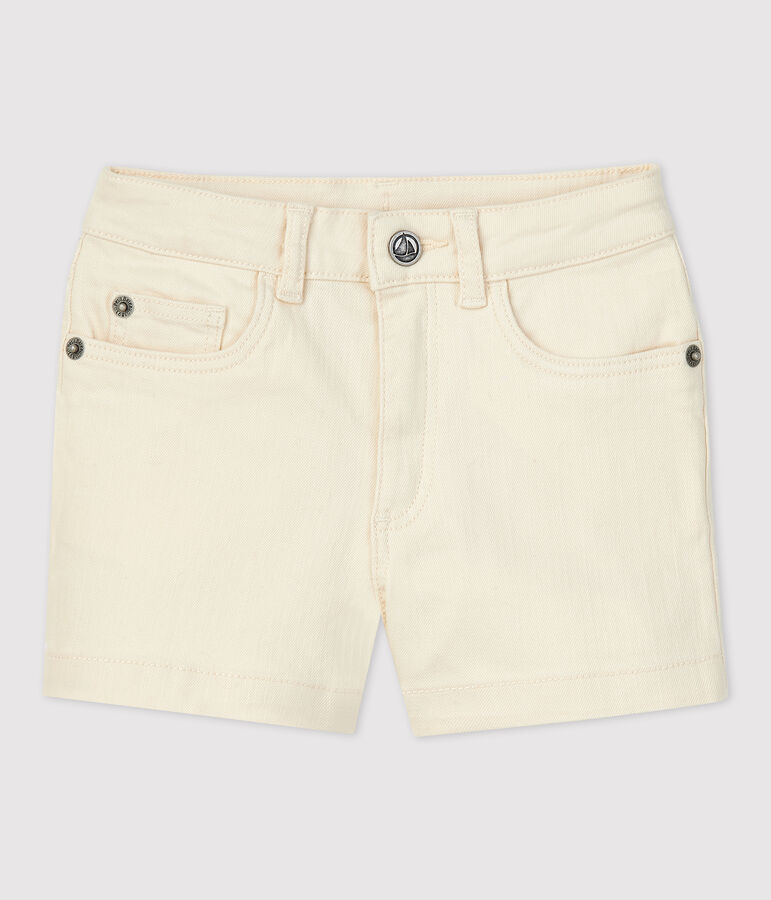 Girls' Denim Shorts Ecru