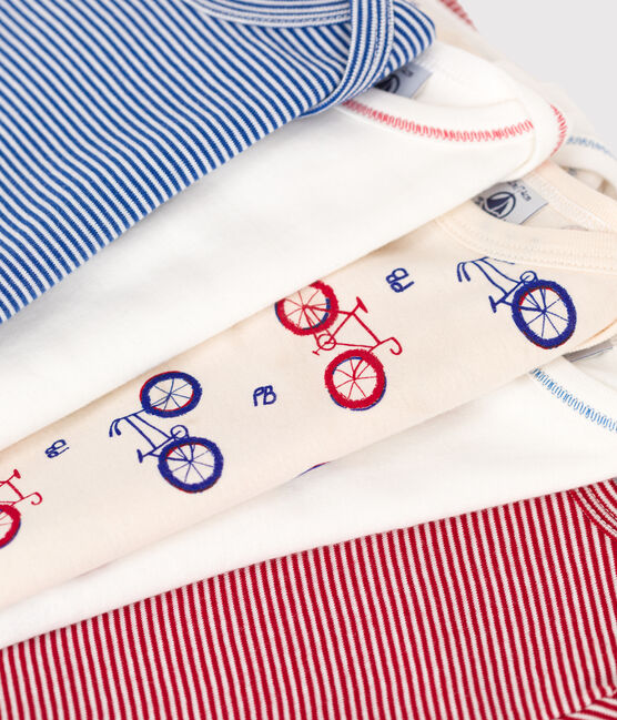 Babies' Bike Themed Long-Sleeved Cotton Bodysuits - 5-Pack variante 1