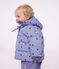 Babies' puffer jacket in animal print polyester purple/multicolor
