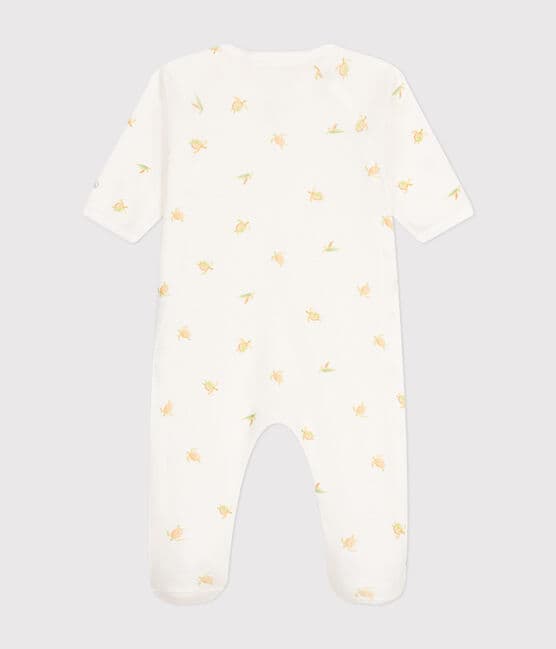 Babies' Cotton Pyjamas MARSHMALLOW white/MULTICO white