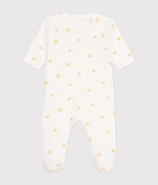 Babies' Cotton Pyjamas MARSHMALLOW white/MULTICO white