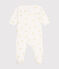 Babies' Cotton Pyjamas MARSHMALLOW white/MULTICO white