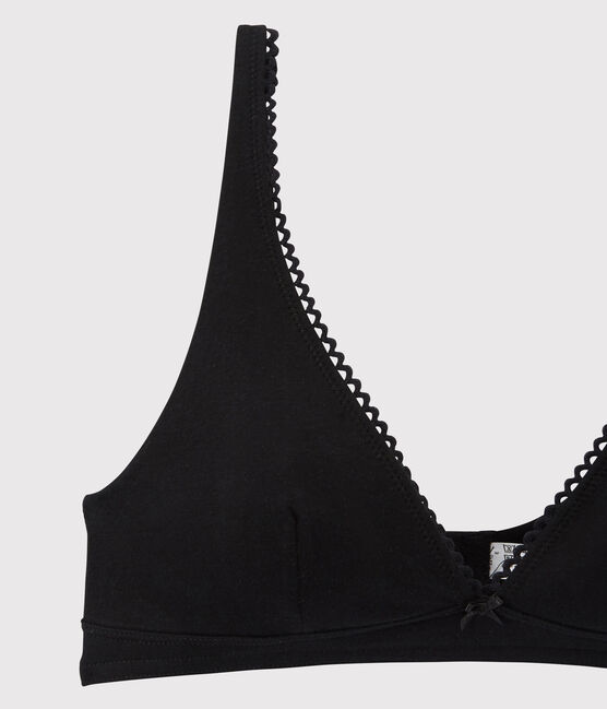 Women's plain bra NOIR black