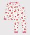 Children's snug-fitting fireighter print cotton pyjamas white/multicolor