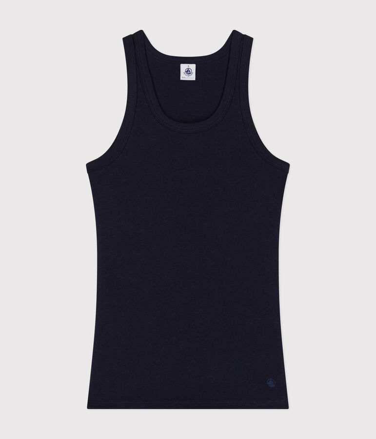 Women's Iconic cotton tank top SMOKING blue