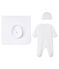 Unisex baby's gift set in 1 x 1 rib. variante 1