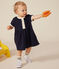Babies' cotton short-sleeved dress SMOKING blue