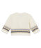 Baby boy's cardigan in knit jacquard MARSHMALLOW white