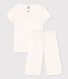 Girls' Heart Pattern Cotton Pyjamas