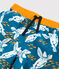 Boys' Recycled Swimming Trunks MYKONOS blue/MULTICO ecru
