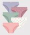 Pack of children's cotton pants with hearts multicolor