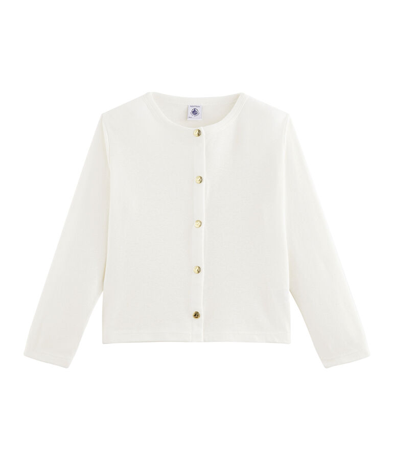 Girls' Cardigan MARSHMALLOW white