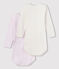 Babies' Pinstriped Long-sleeved Organic Cotton Bodysuits - 2-Pack variante 1