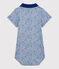 Baby Boys' Cotton Bodysuit with Polo Shirt Collar POUSSIERE grey/SURF blue