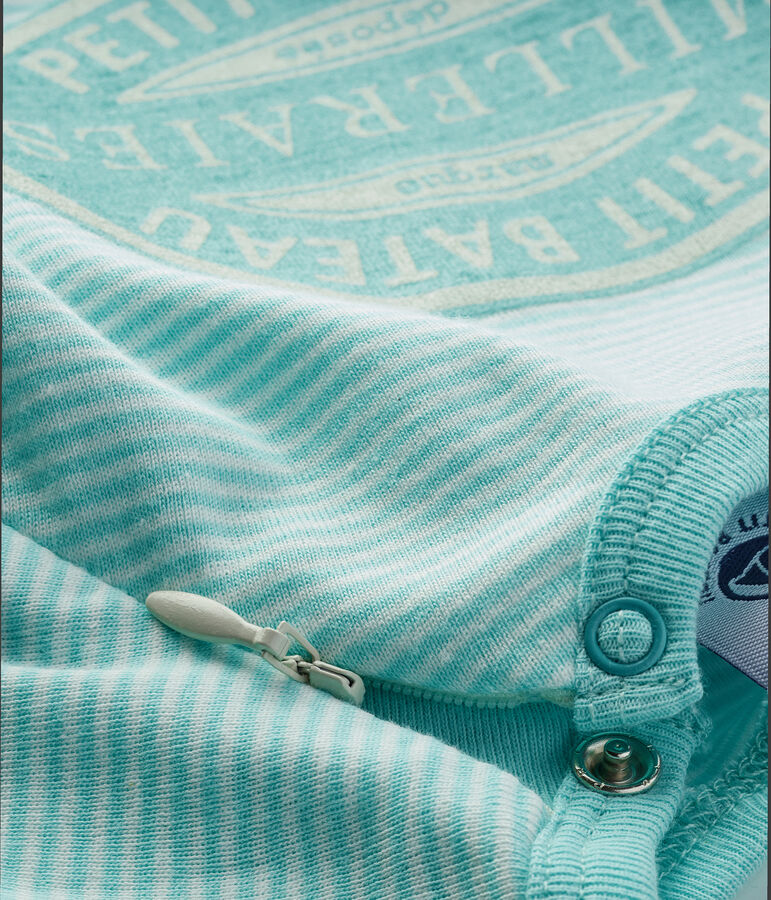 Babies' Footless Ribbed Sleepsuit blue/white