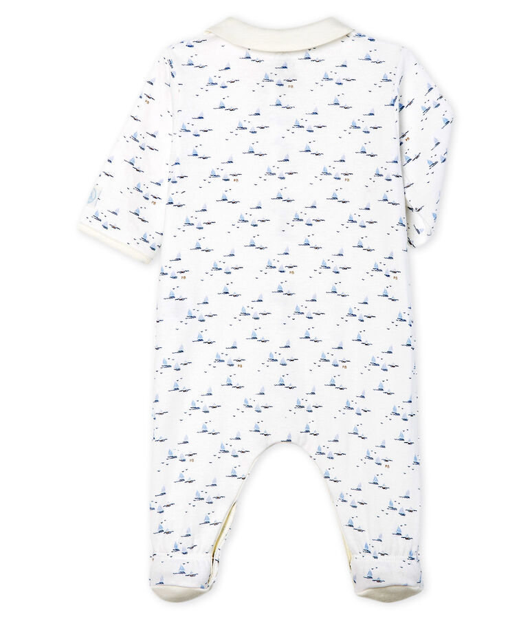 Baby Boys' Tube Knit Sleepsuit white/multicolor