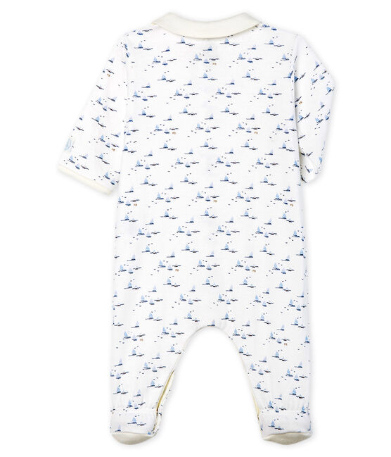 Baby Boys' Tube Knit Sleepsuit MARSHMALLOW white/MULTICO white