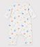 Babies' Organic Tube Knit Print Long Playsuit MARSHMALLOW white/MULTICO white