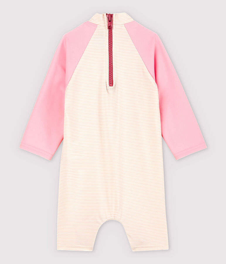 Babies' Unisex UV-Proof Eco-Friendly Swimsuit pink/white