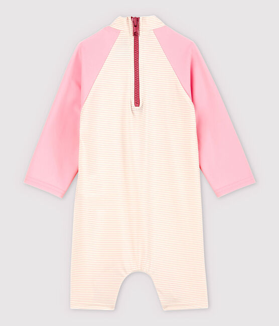 Babies' Unisex UV-Proof Eco-Friendly Swimsuit MINOIS pink/MARSHMALLOW white