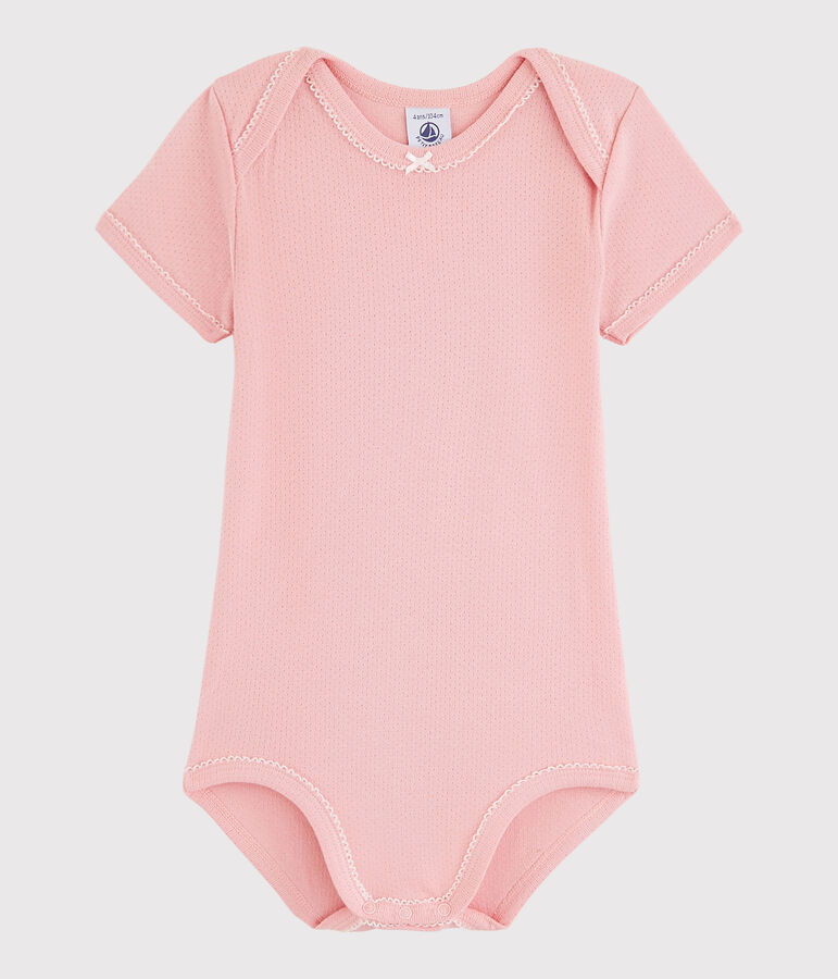 Baby Girls' Short-Sleeved Bodysuit CHARME pink