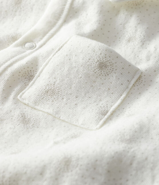 Babies' Jumpsuit/Sleeping Bag in Tube Knit MARSHMALLOW white/MULTICO white