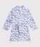 Children's printed fleece dressing gown blue/multicolor