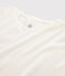 Women's Plain Linen and Cotton Blend T-Shirt MARSHMALLOW white