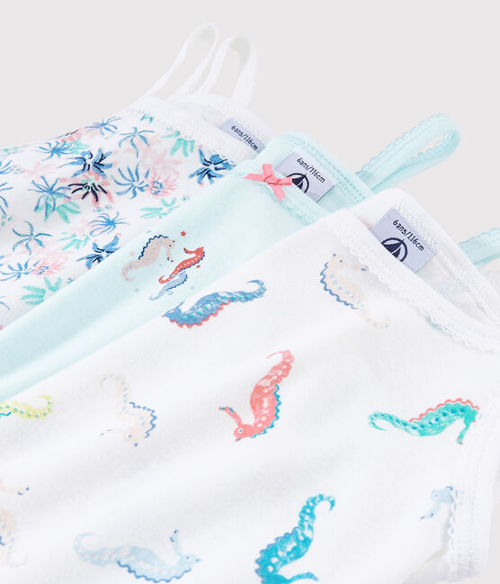 Girls' Ocean Pattern Strappy Tops - 3-Pack variante 1