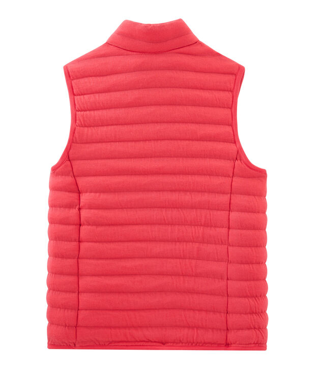Women's Sleeveless Tube Knit Down Jacket red