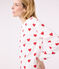 Women's Heart Themed Cotton Pyjamas MARSHMALLOW white/TERKUIT red