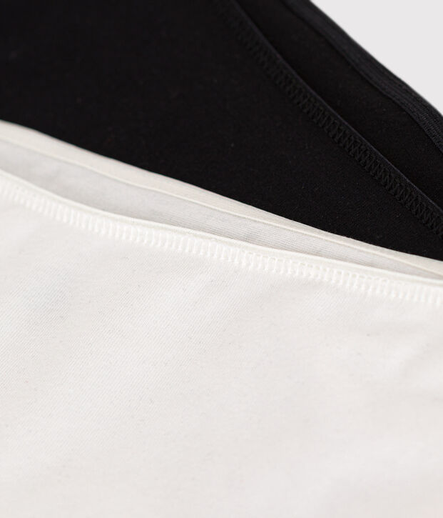 Children's Plain Cotton and Elastane Hipsters - 2-Pack multicolor