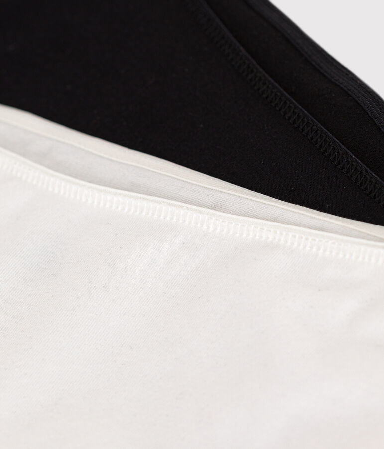 Children's Plain Cotton and Elastane Hipsters - 2-Pack multicolor