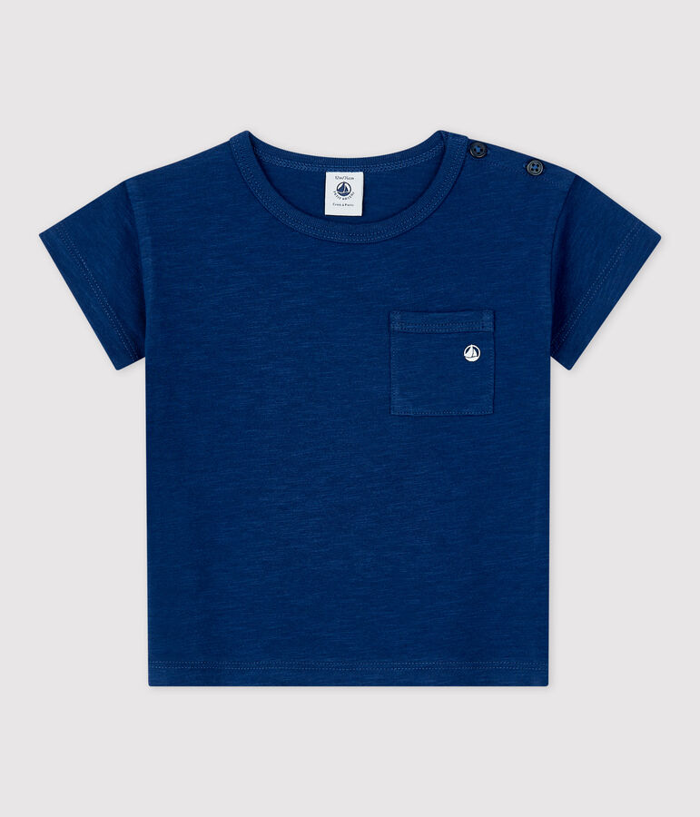 Babies' Plain Short-Sleeved Jersey T-Shirt blue