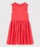 Girls' Sleeveless Linen Dress JUPITER orange