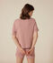 Women's Stripy Cotton Pyjama Shorts and T-shirt FAMEUX /MARSHMALLOW