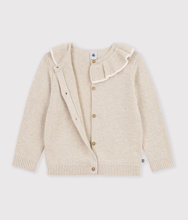 Children's plain wool and cotton cardigan MONTELIMAR CHINE