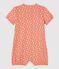 Babies' Floral Organic Cotton Playsuit PAPAYE pink/MARSHMALLOW