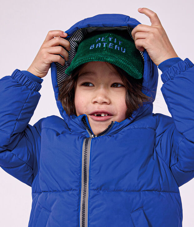 Children's plain puffer jacket blue