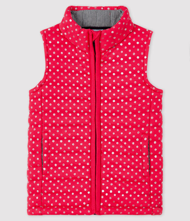 Girls' Sleeveless Jacket pink/grey
