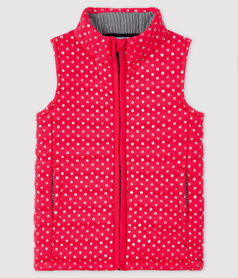 Girls' Sleeveless Jacket pink/grey