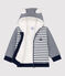 Babies' Sherpa Baseball Jacket MARSHMALLOW white/SMOKING blue
