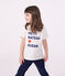 Children's printed unisex short-sleeved cotton T-shirt MARSHMALLOW white