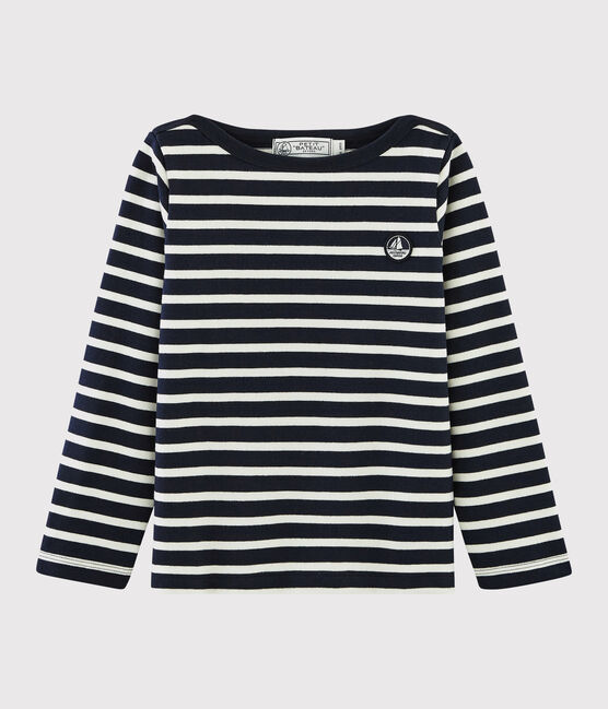 Unisex Jersey Breton Top SMOKING blue/MARSHMALLOW white