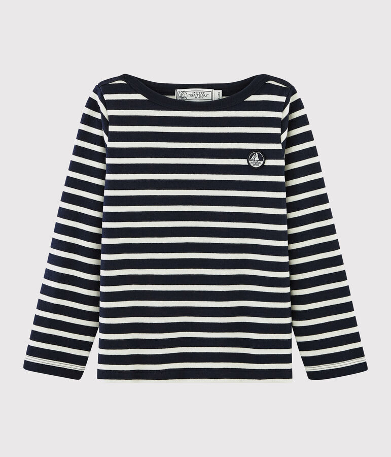 Unisex Jersey Breton Top SMOKING blue/MARSHMALLOW white