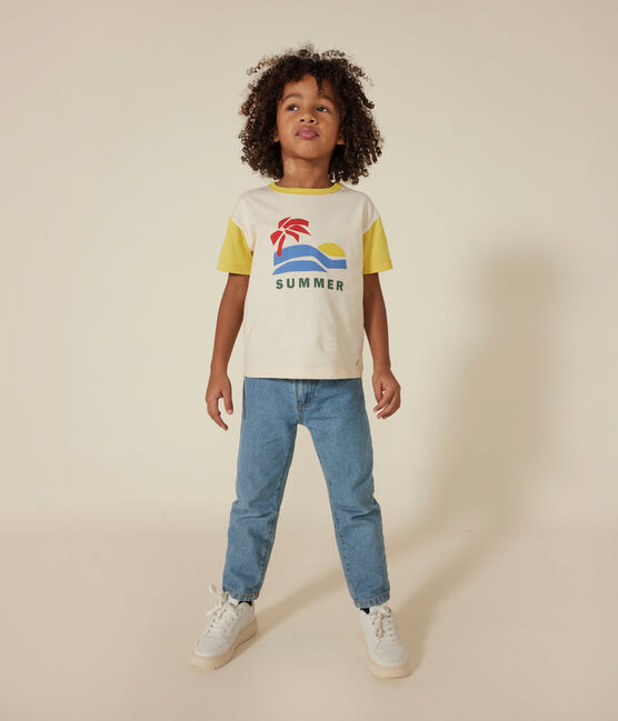 Boys' Printed Jersey T-shirt AVALANCHE yellow/NECTAR