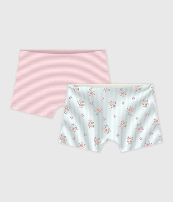 Pack of floral-print long cotton shorties for children variante 1