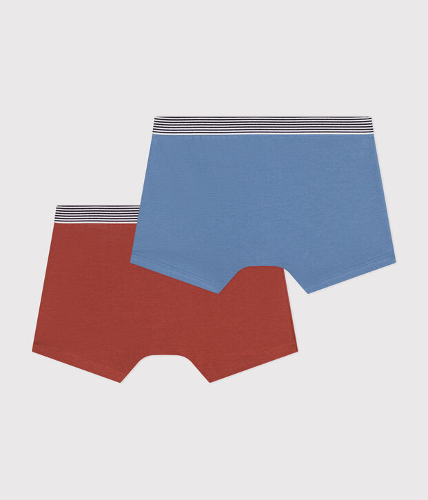 Junior boxers in cotton and elastane - 2-pack multicolor