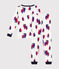 Children's boat print fitted cotton pyjamas MARSHMALLOW white/MULTICO white