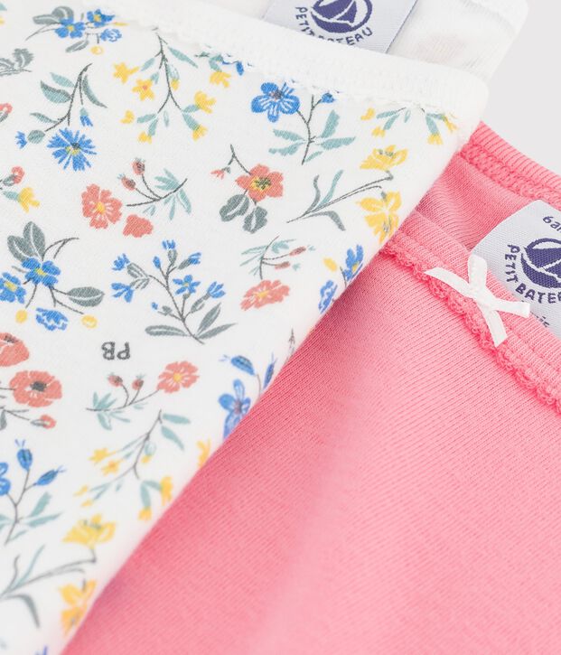 Girls' Floral Cotton Vest Tops - 2-Pack multicolor